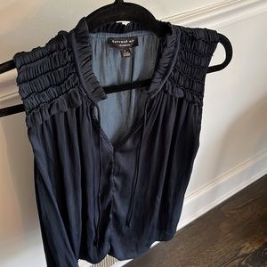 Navy spring summer boutique blouse